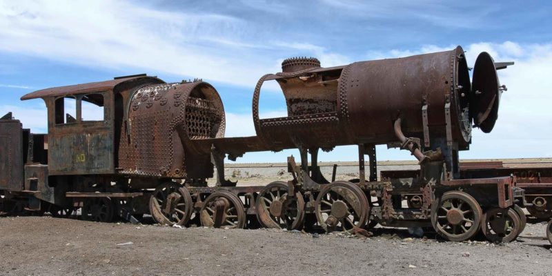 BOLI0101 | 2007, 2007-Bolivien, AMERIKA, Bolivien, Eisenbahnfriedhof, Salar de Uyuni, Uyuni