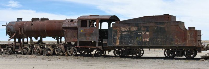 BOLI0102 | 2007, 2007-Bolivien, AMERIKA, Bolivien, Eisenbahnfriedhof, Salar de Uyuni, Uyuni