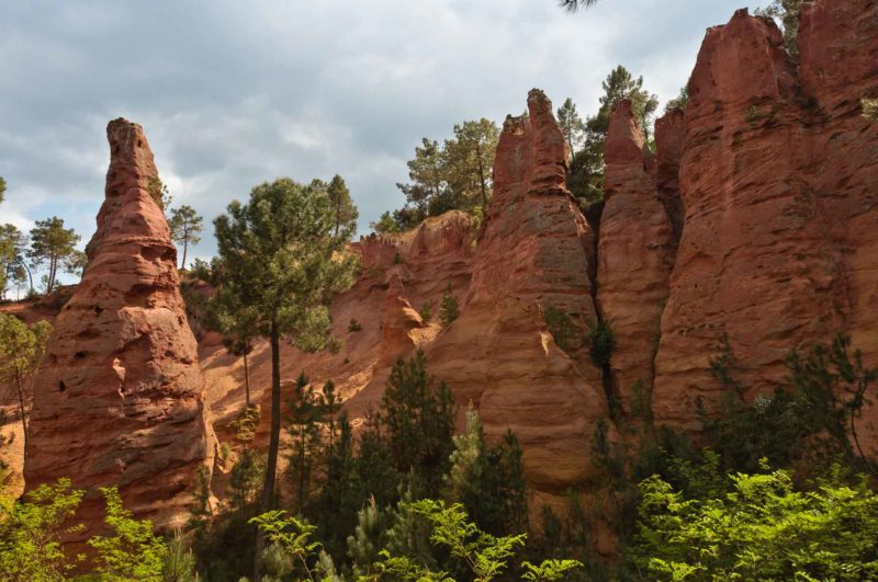 FRAN0037 | 2011, 2011-Frankreich, Carriere d' Ocre Roussillon, EUROPA, Frankreich, Ocker-Felsen, Region Luberon