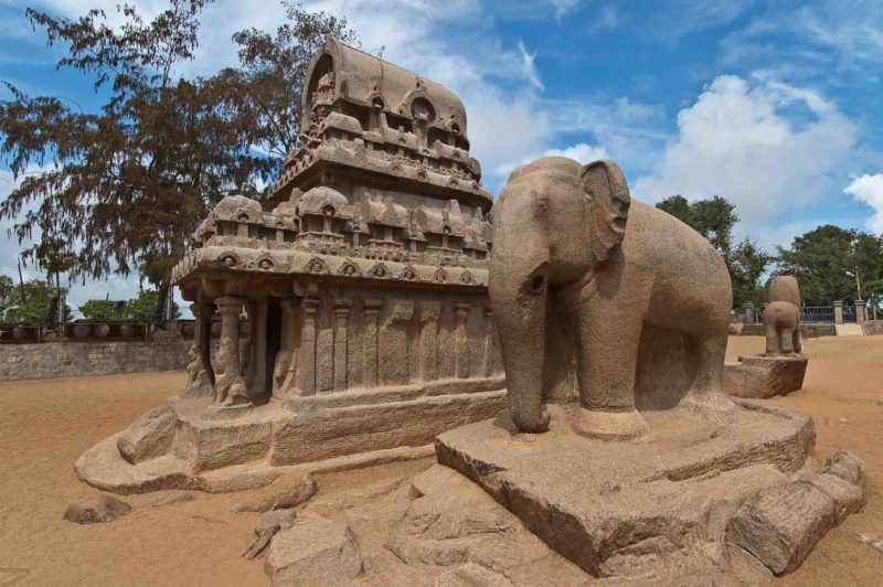 INDI0047 | 2008, 2008-Indien, 5 Rathas, ASIEN, INDIEN, Mahabalipuram, Südindien, Tamil Nadu